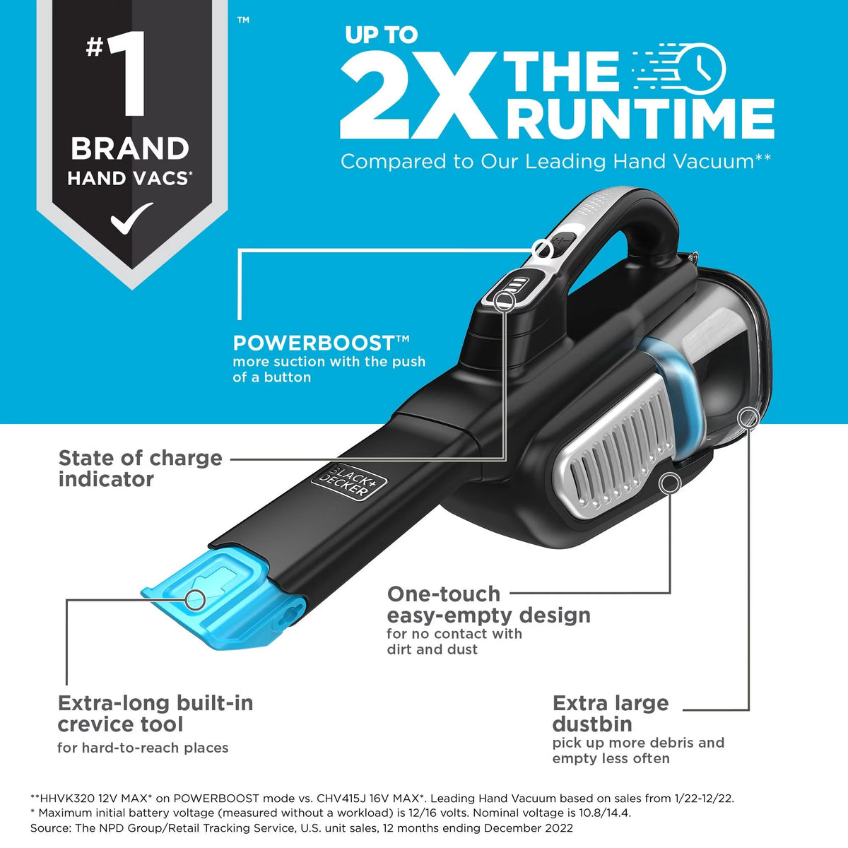 Black Handheld Vacuum H2154