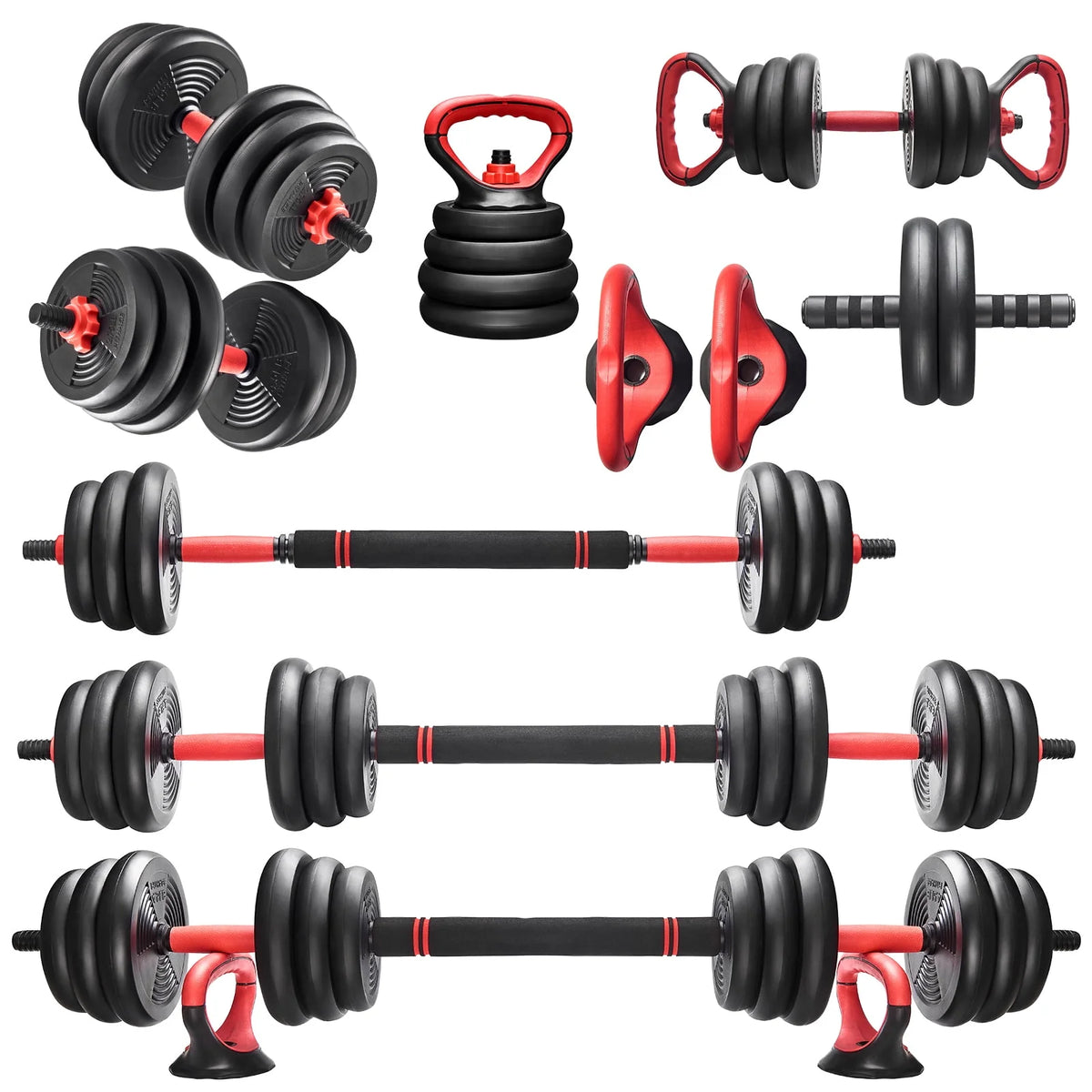 Adjustable Dumbbells Set 50lb Black I7016
