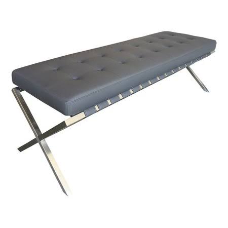 Gray Metal Bench L579613