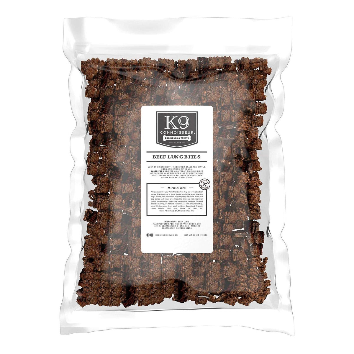 Slow Roasted Beef Lung Dog Treats N316