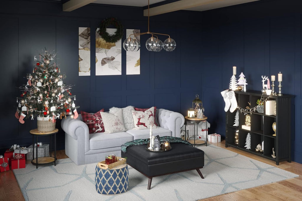 12 Cube Solid Wood Storage in Distressed Grey C2646