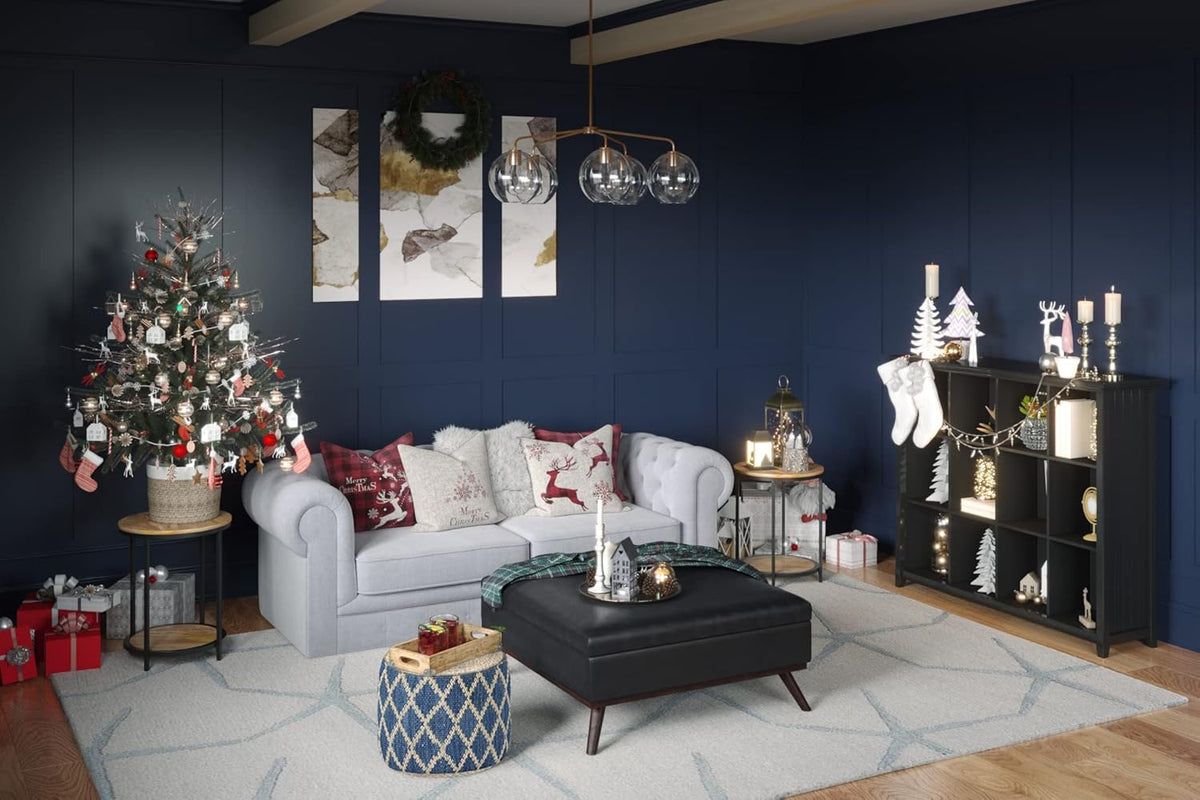 12 Cube Solid Wood Storage in Distressed Grey C2646