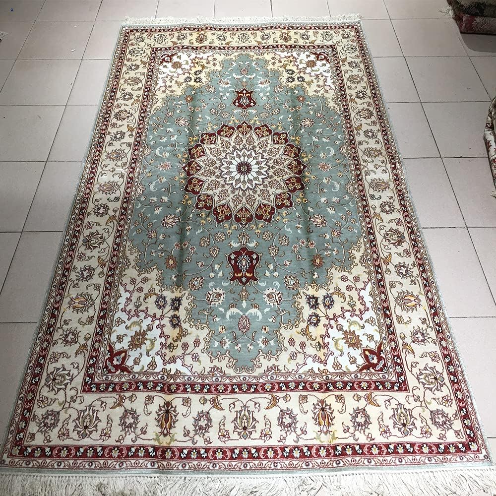 4ft x 6ft Handmade Silk Carpet N32457