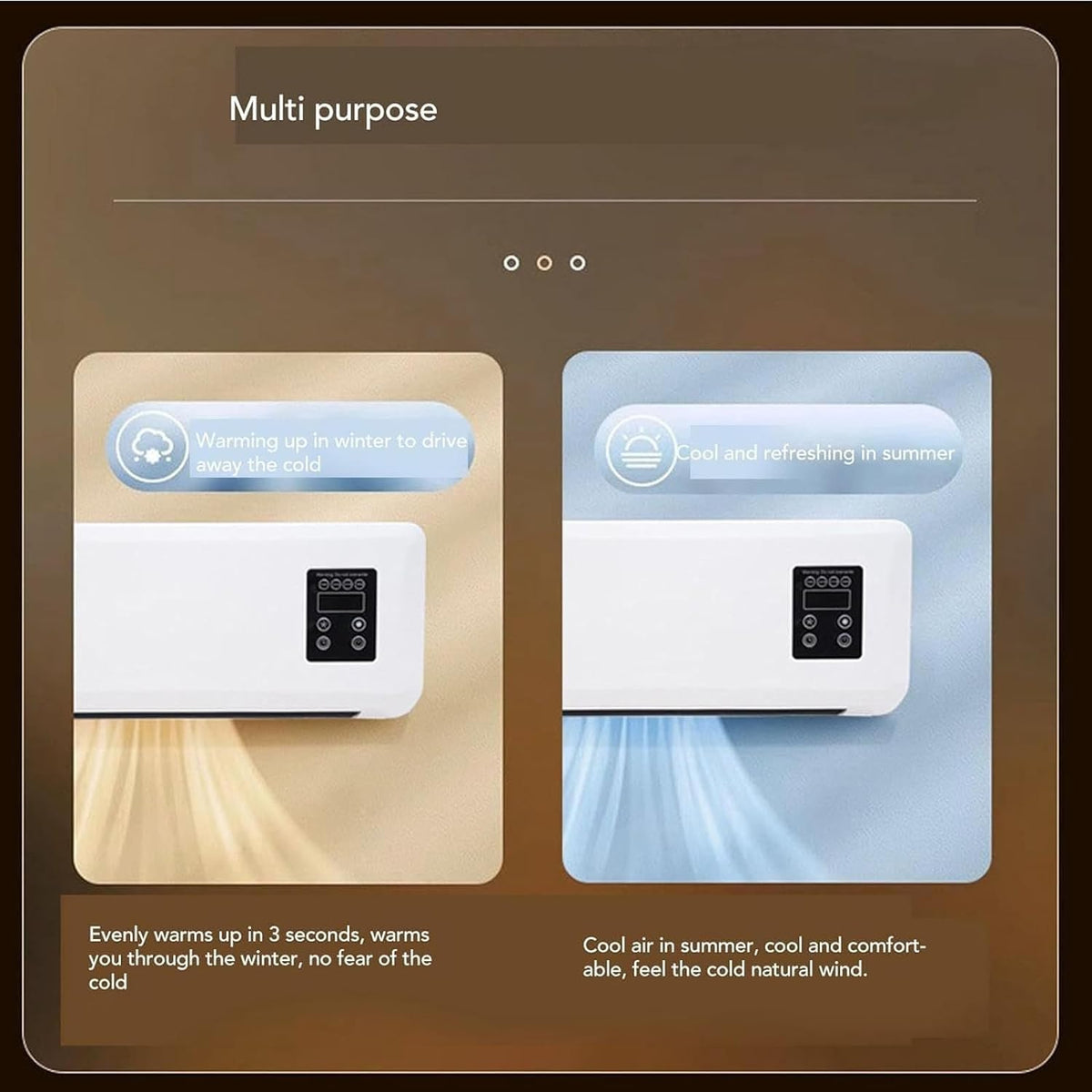 Wall Mounted Air Conditioner & Heater with Remote Control B221