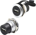 USB 2.0 Panel Mount Coupler, Female to Female Bulkhead Extension Adapter with Dustcap, Pack of 2 O4282