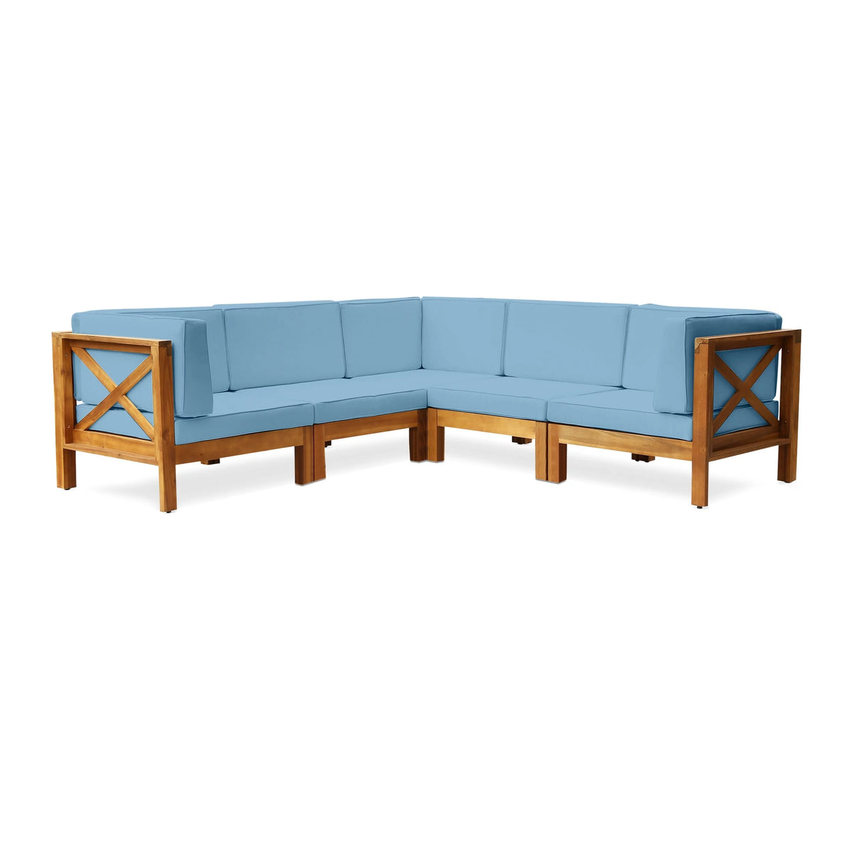 5-Seat Acacia Wood Sofa Set X71581