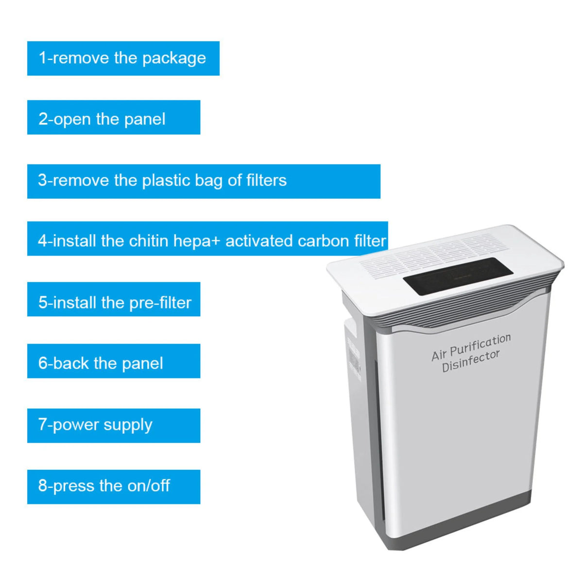 5 Stage Air Purifier with O3 Sterilization & LCD Display I218109
