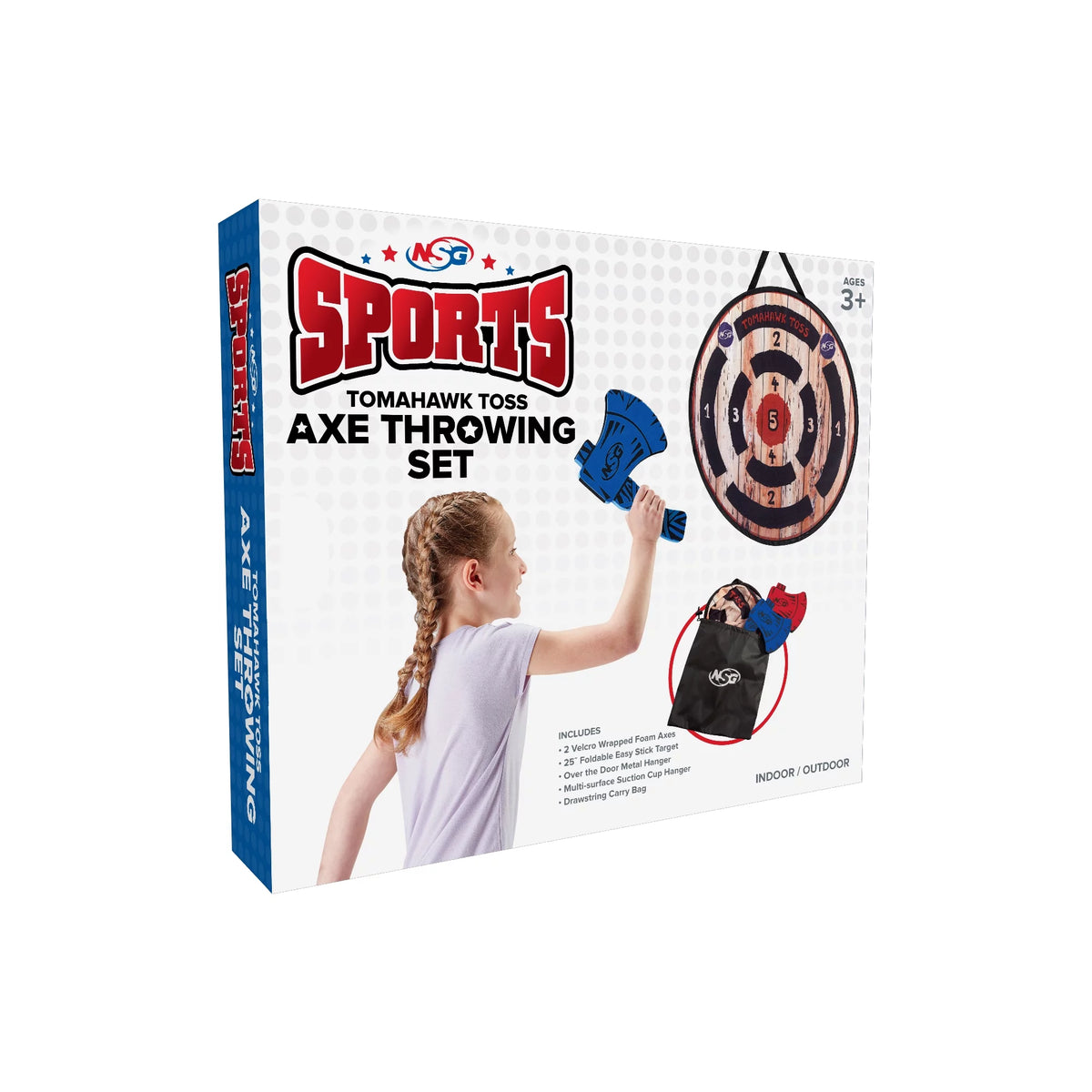Lightweight Velcro Wrapped Foam Axe Throwing Set with Target C247