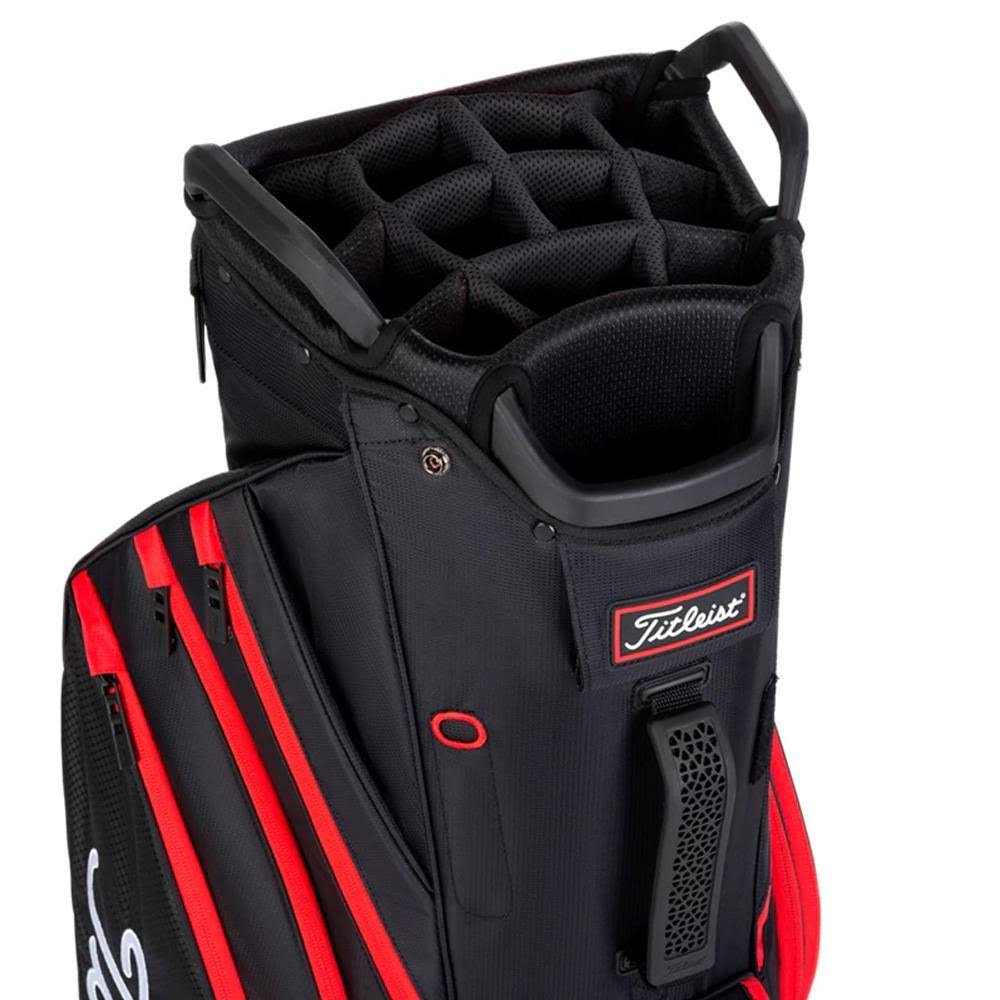 Black/Black/Red Lightweight Golf Bag T321