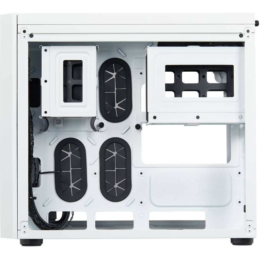 White Tempered Glass Micro ATX Case S4569
