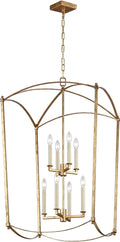8-Light Antique Guild Candle Chandelier F4218