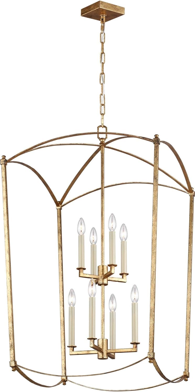 8-Light Antique Guild Candle Chandelier F4218