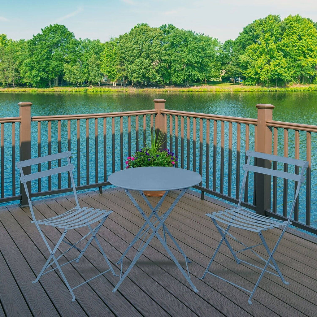 3 Piece Foldable Steel Bistro Set B398