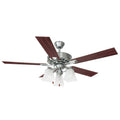 3-Light Ceiling Fan 52x22 Satin Nickel W83352
