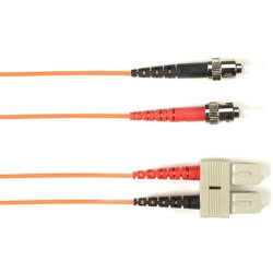 Orange 15-M ST-SC Multimode Fiber Optic Patch Cable T993