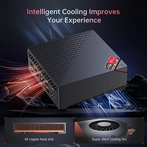 Mini Gaming PC AMD Ryzen 7 5800U 16GB DDR4 RAM 512GB SSD Wind 11 Pro 8 Cores 16 Threads Mini Computers 4K Triple Display Mini Desktop Bluetooth WiFi 6 Y853311