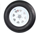 Mounted Radial Trailer Tire and Rim ST205/75R15 15X5 5-4.5 White Spoke Wheel R103279