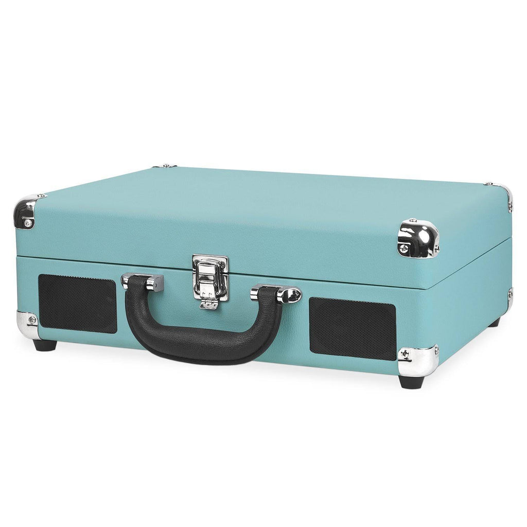 Aqua 3-Speed Bluetooth Suitcase Turntable with Speakers E6539