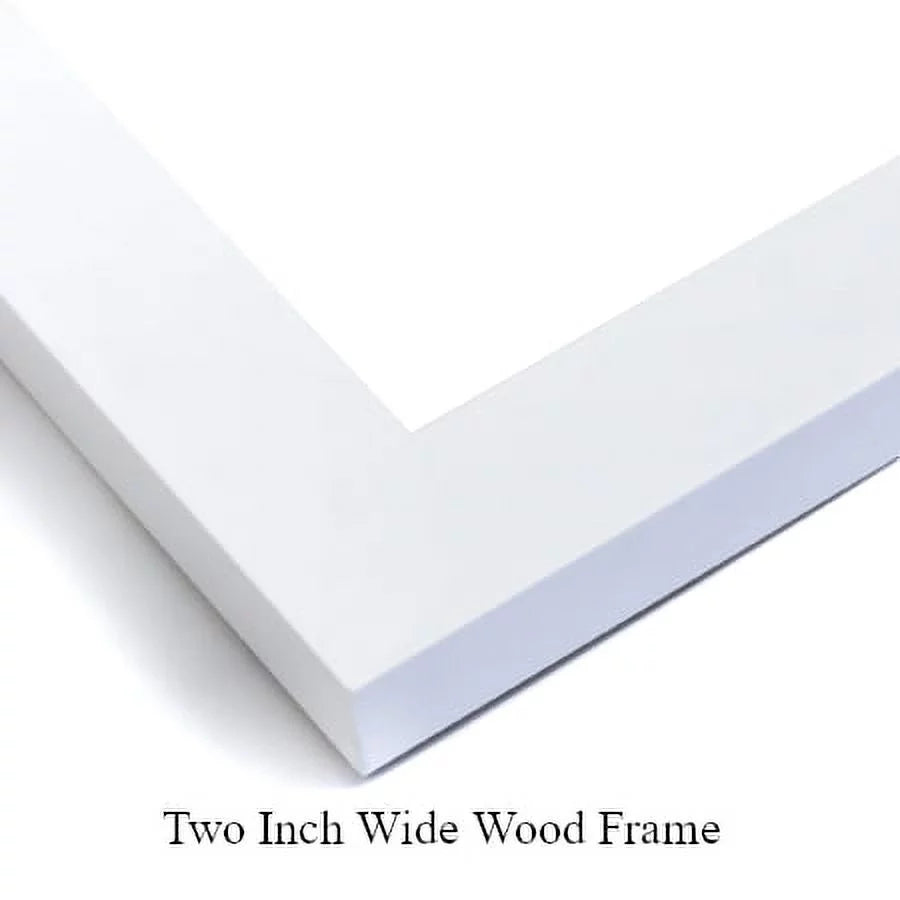 White Modern Wood Framed Art Print G5650