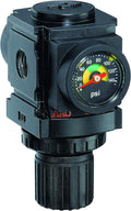 Air Regulator 1/4" NPT with Gauge, 250 psi Max Inlet, Pack of 2 P2184