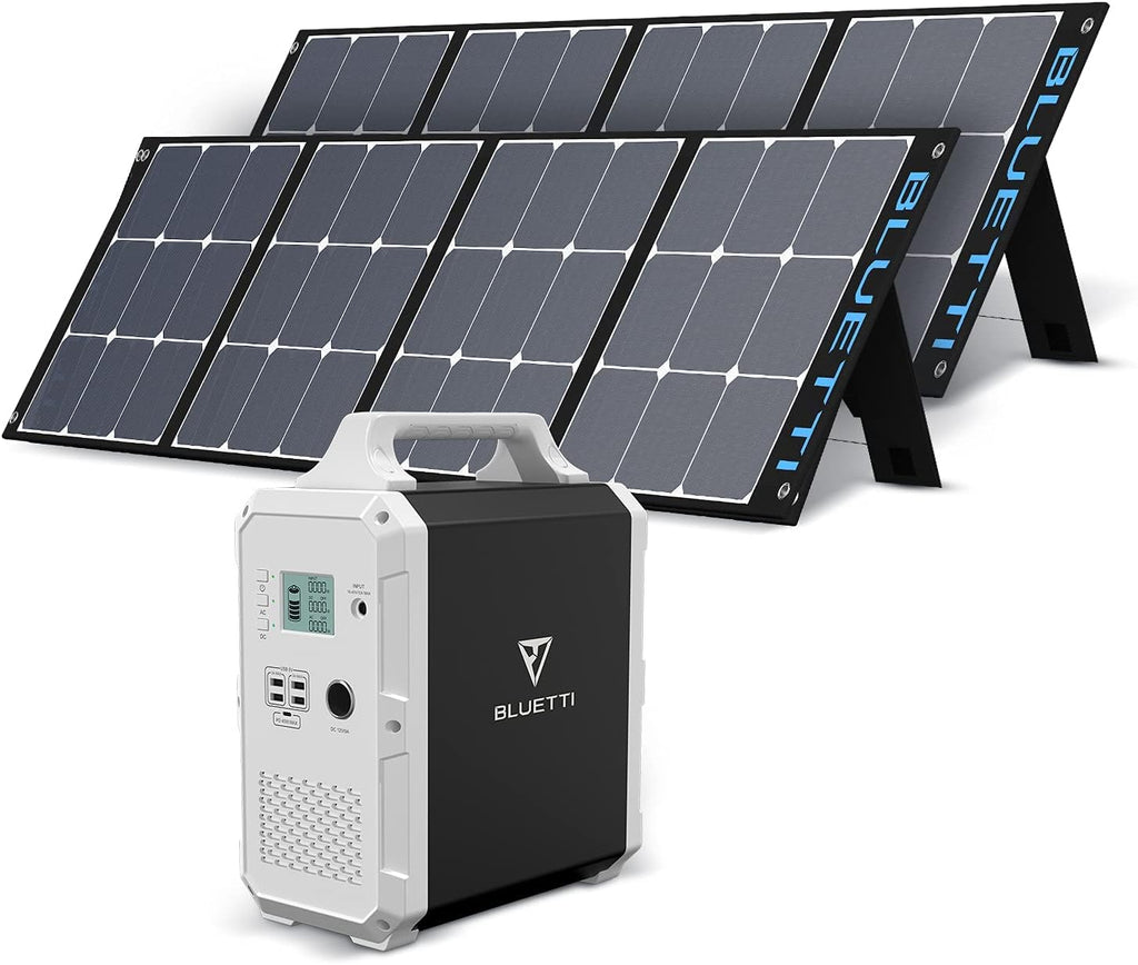 Portable Power Station 1200Wh 1000W Solar Generator with 2x110V AC Outlets O495