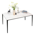 White 63 inch Sintered Stone Dining Table B507651
