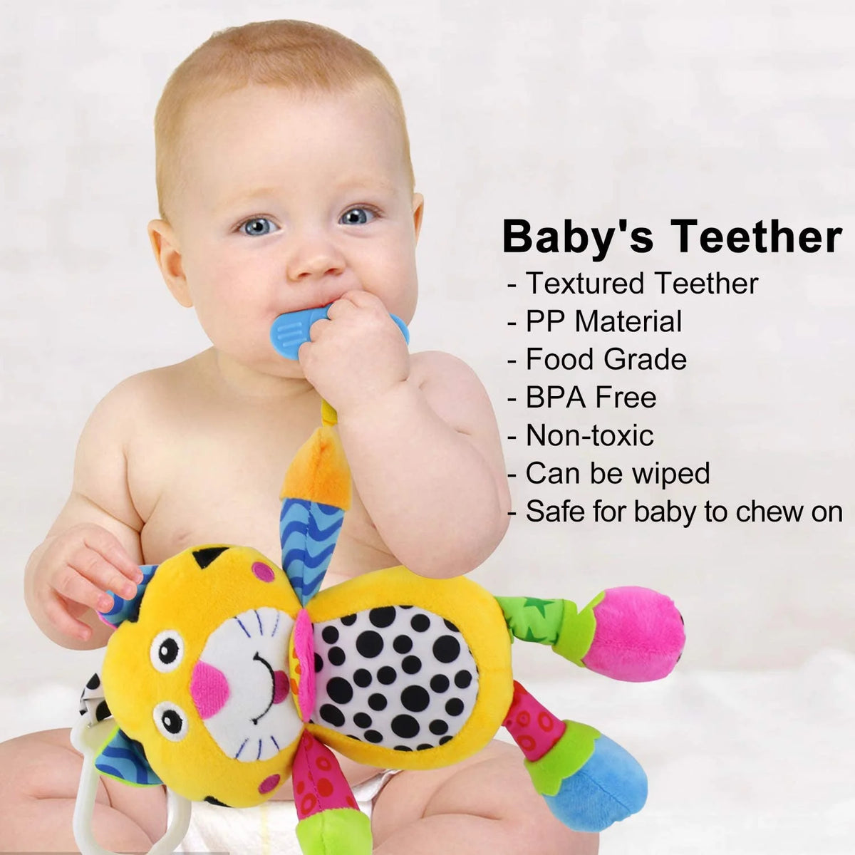 Tiger Baby Car Seat Toys with 24 Music and Teether E206657