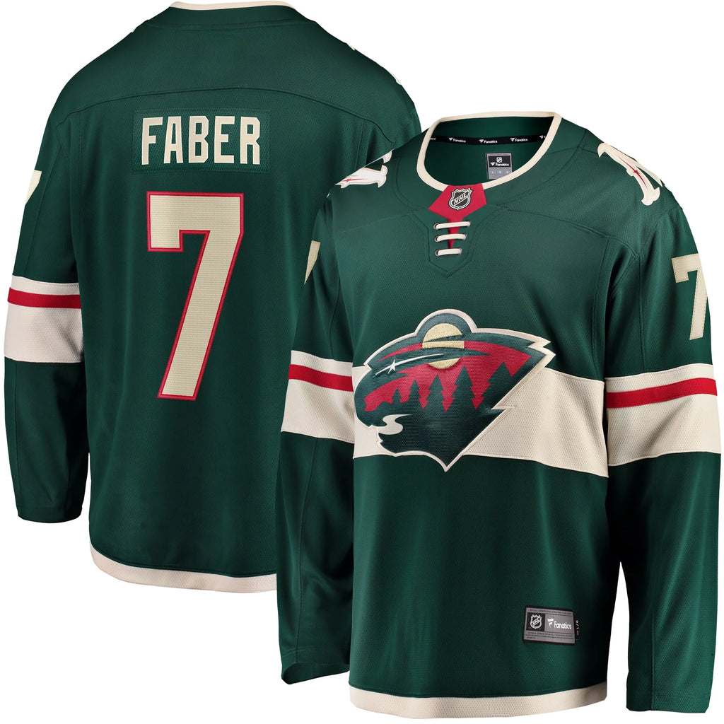 Men's Green Minnesota Wild Home Breakaway Player Jersey Y111508
