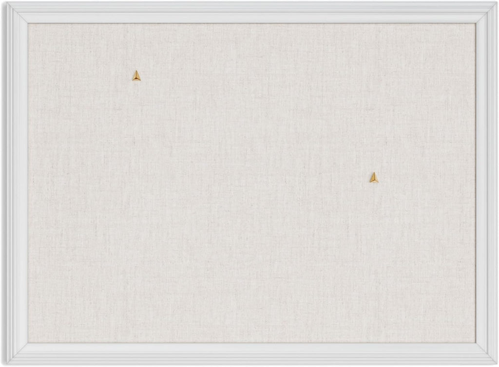 23"x17" White Wood Style Frame Bulletin Board P90989