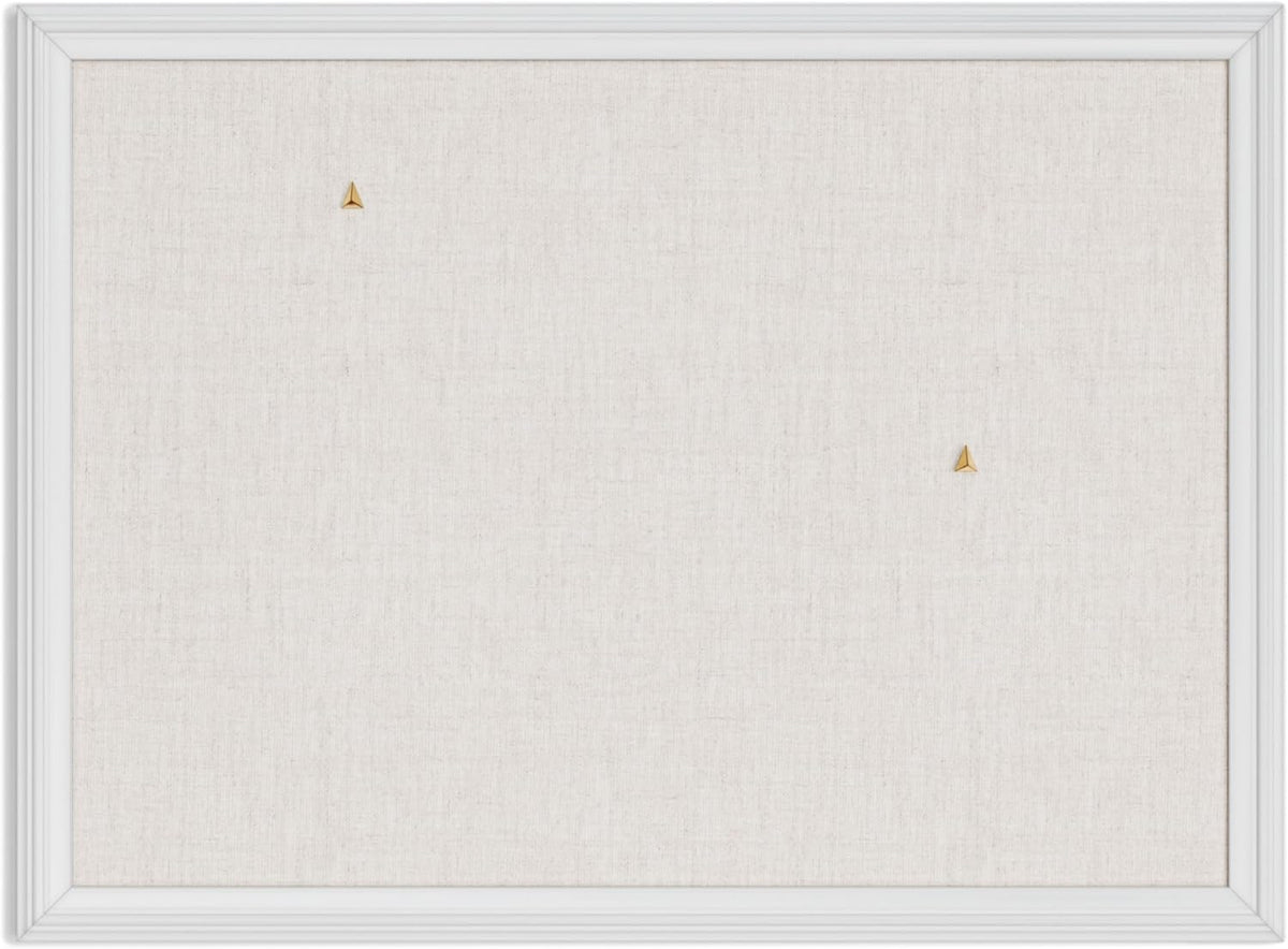 23"x17" White Wood Style Frame Bulletin Board P90989