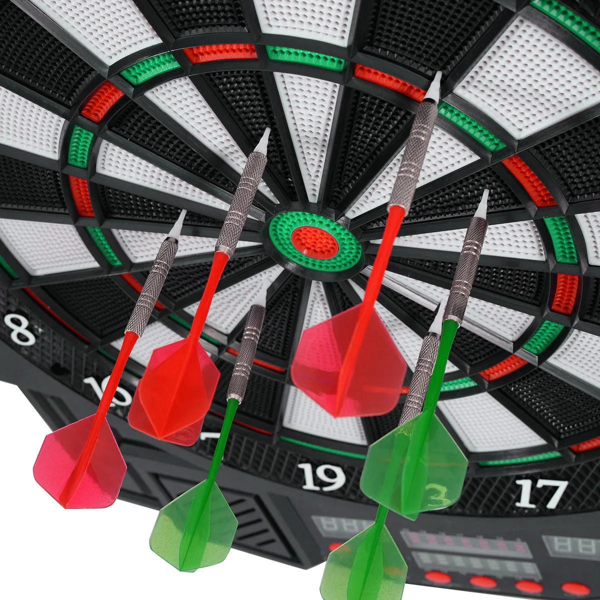 Electronic Dartboard Cabinet Set with 12 Darts Q63428