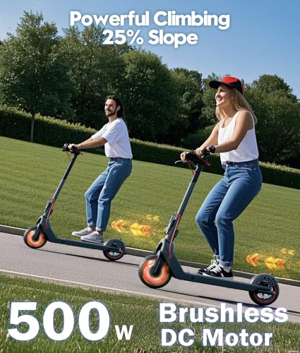 Electric Scooter, 350W/500W, 8.5" Tires, 21 Miles Range, 16/19Mph, Folding E-Scooter with Dual Braking, APP Control I9173