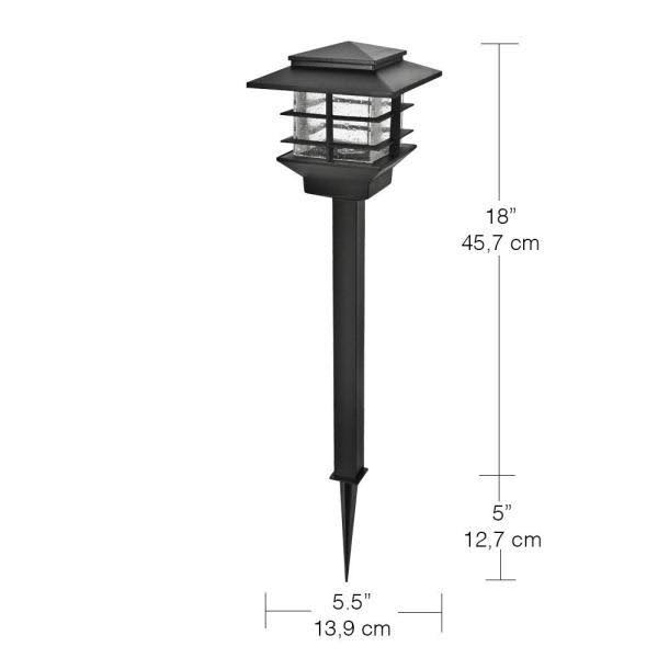 Black Outdoor Integrated LED Landscape Path Light O93722