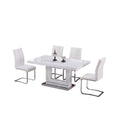 White 5-piece Solid Wood Dining Set L59991