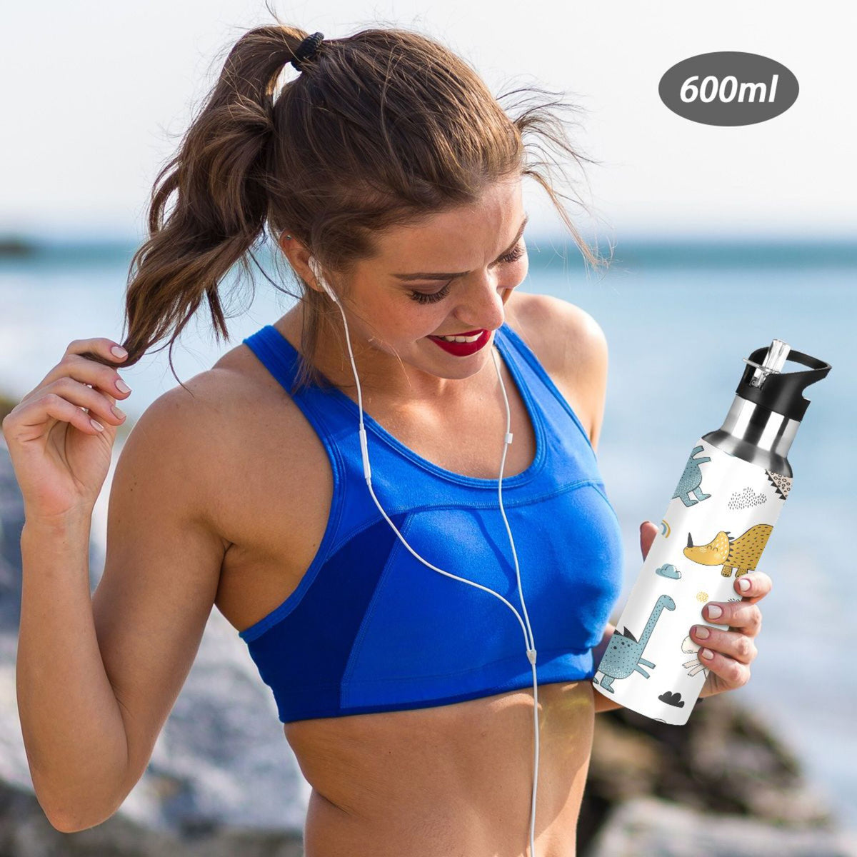 Stainless Steel Insulated Water Bottle with Straw Lid U166590