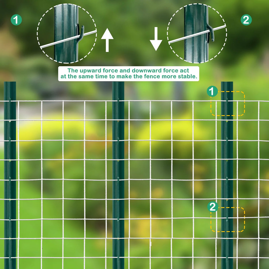 7 Feet Metal Fence Post Pack of 10 B140465