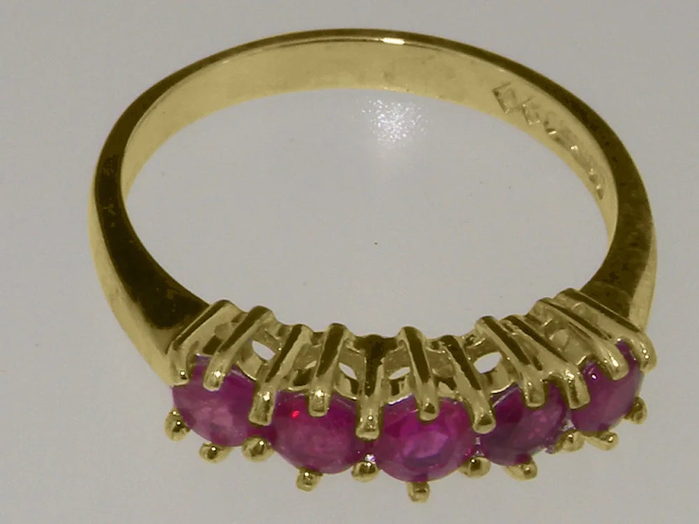 18k Yellow Gold Natural Ruby Eternity Ring B895