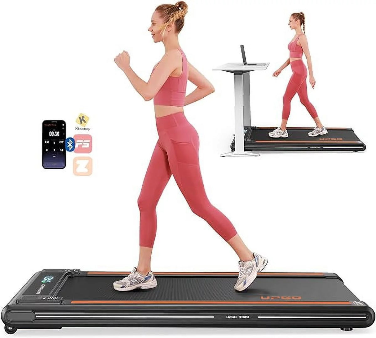 2.5HP Walking Pad Treadmill with Remote Control H6304