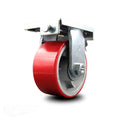 Rigid Caster – 6 Inch Red Poly on Cast Iron Wheel M63768