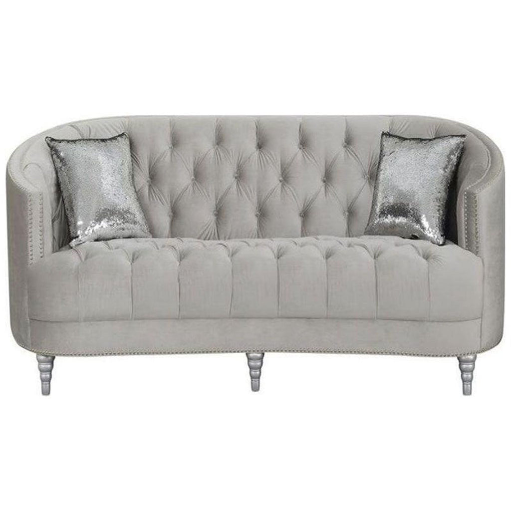 Grey Tufted Loveseat A205