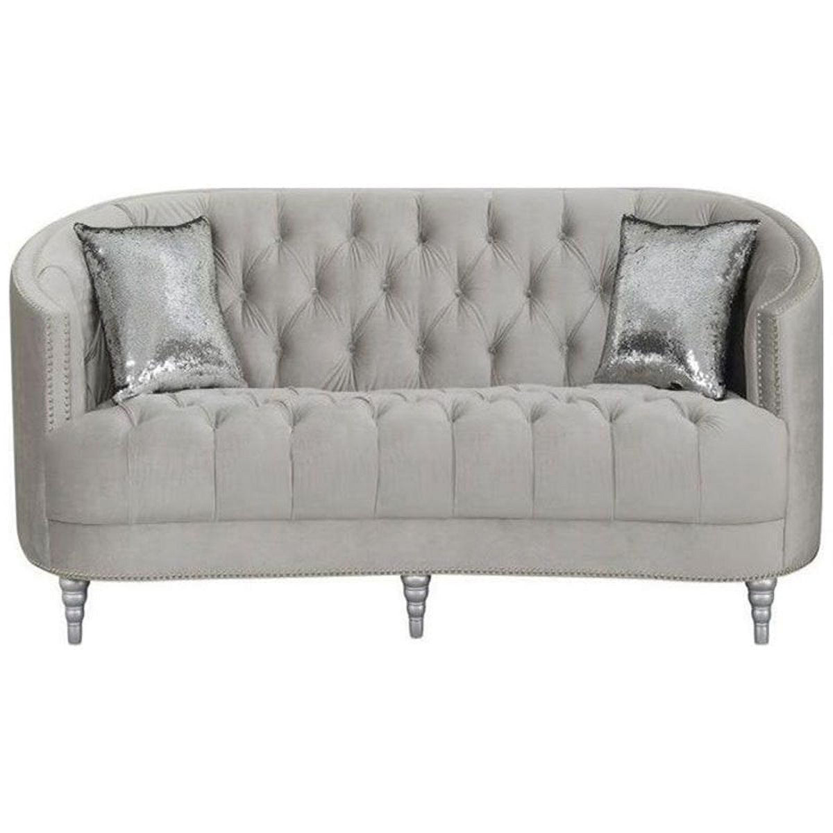 Grey Tufted Loveseat A205