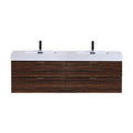 72 in. Double Sink Wall Mount Walnut Bathroom Vanity K725387