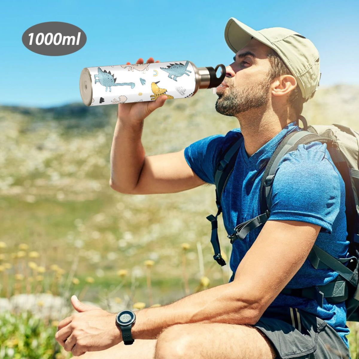 Stainless Steel Insulated Water Bottle with Straw Lid U166590