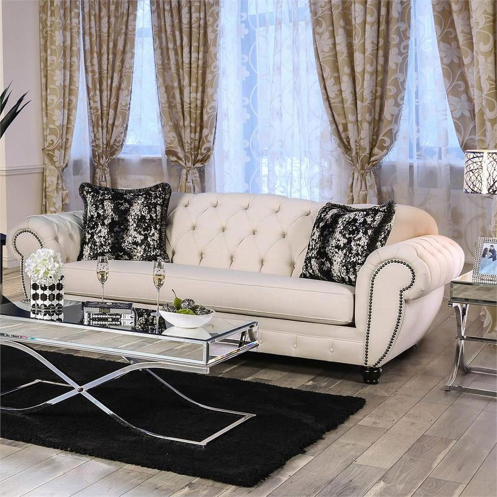 Beige Fabric 2-Piece Sofa Set R89638