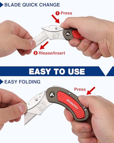 Folding Utility Knife Set with Extra Blades O37113