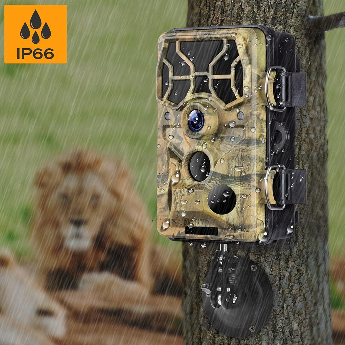 WiFi Bluetooth 1296P 20MP Hunting Game Camera Night Vision Waterproof IP66 R790807