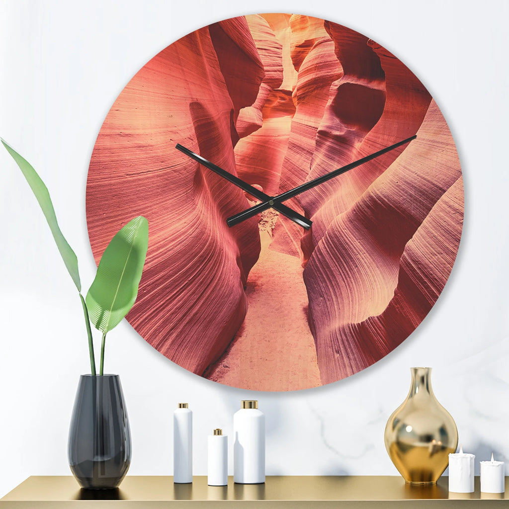 Famous Antelope Canyon Landscape Wood Wall Clock T652