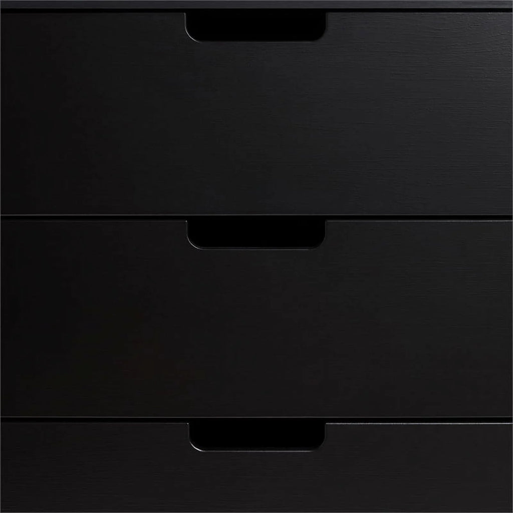 Black 6 Drawer Wood Dresser S24986