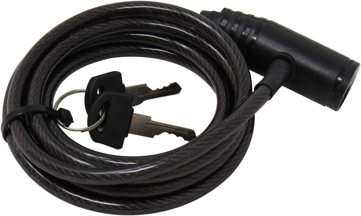 Security Cable Lock with 2 Keys, Braided Steel, 6 Feet O194