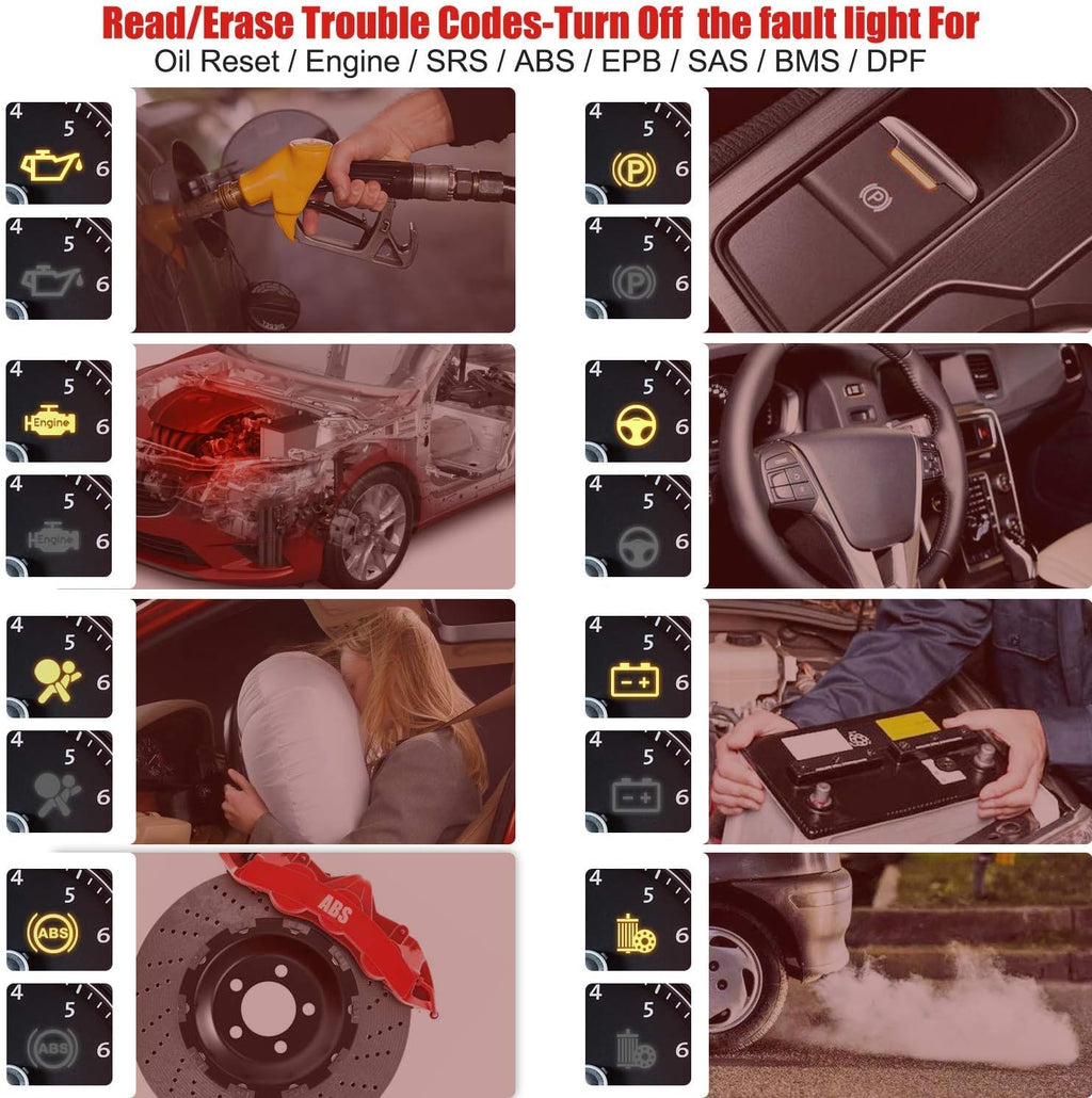 Auto Bleed Scan Tool for ABS Brake Bleeding, OBD2 ABS SRS Diagnostic Scanner O5374
